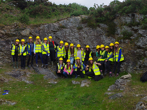 students on Geology trip